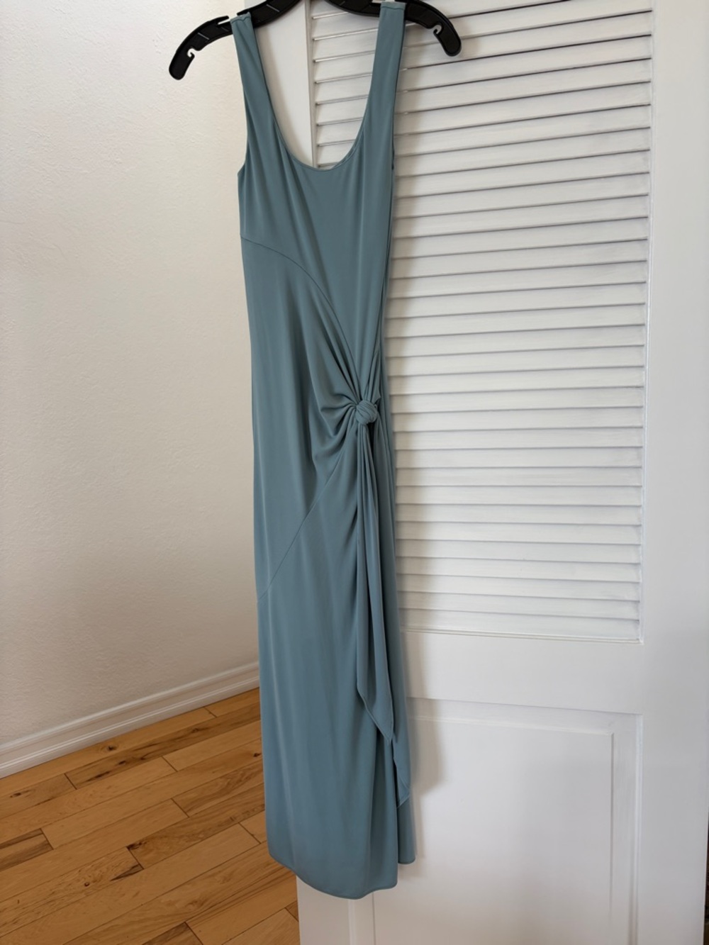 cinq a sept Dusty Blue Knot-Detail Maxi Dress